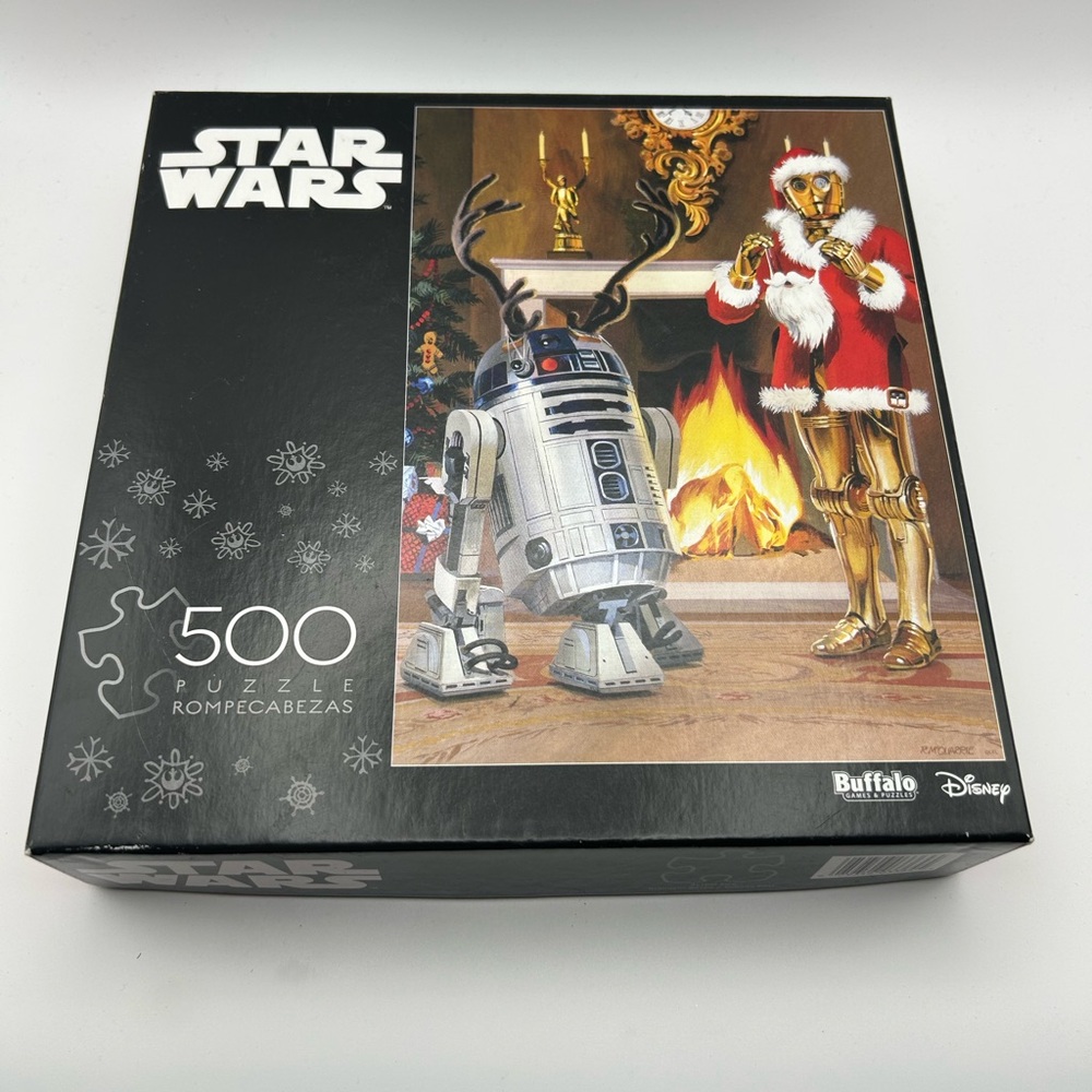 Star Wars Disney Buffalo Puzzles 500 Pieces Christmas C-3PO R2-D2 Open Box